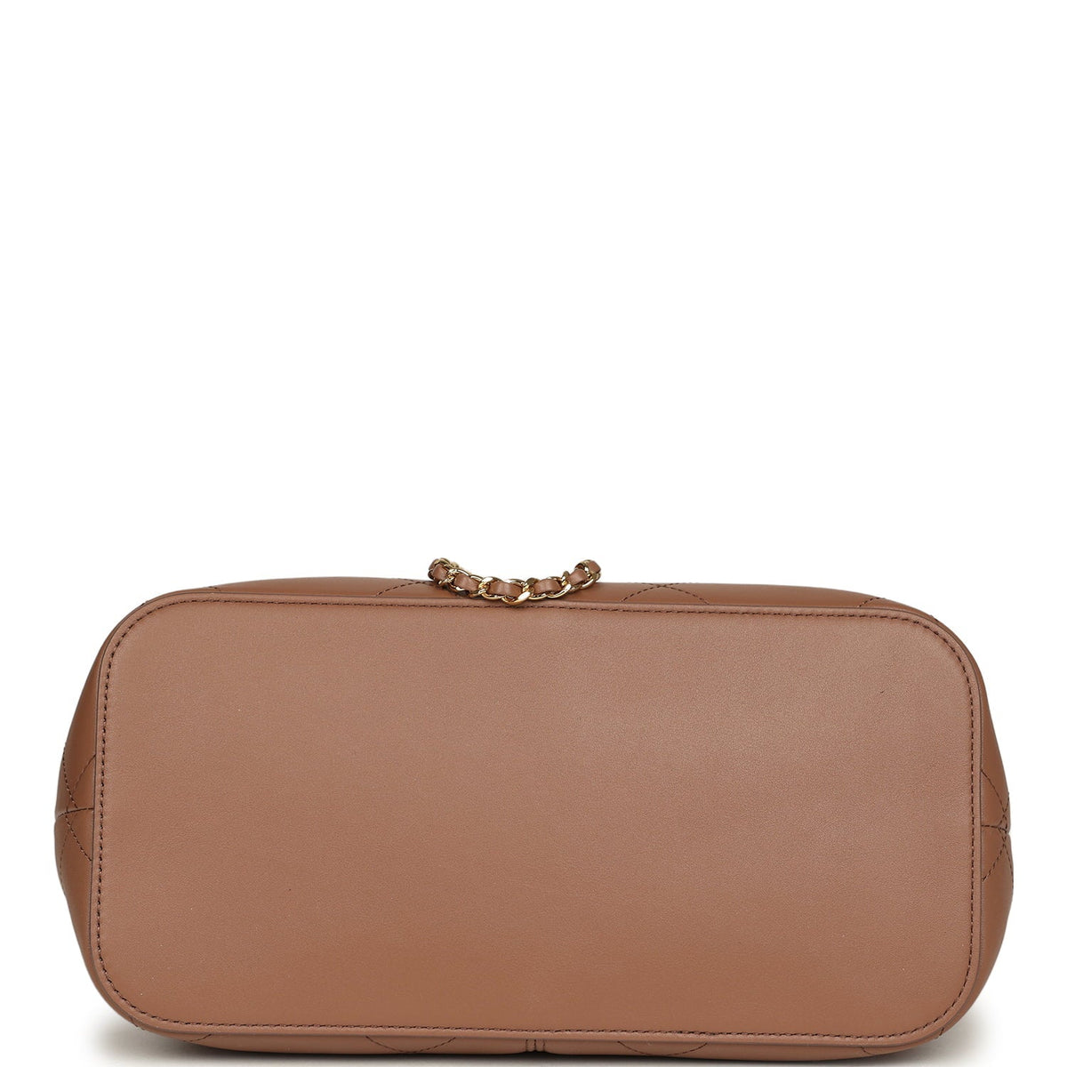 Chanel Daily Trendy Shopping Bag Brown Calfskin Gold Hardware