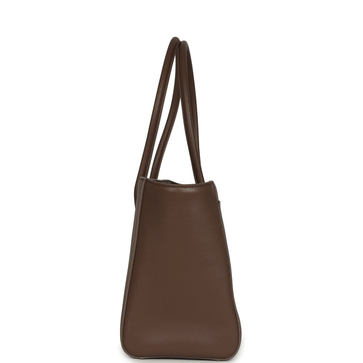Chanel Small Cerf Shopping Bag Brown Calfskin Gold Hardware