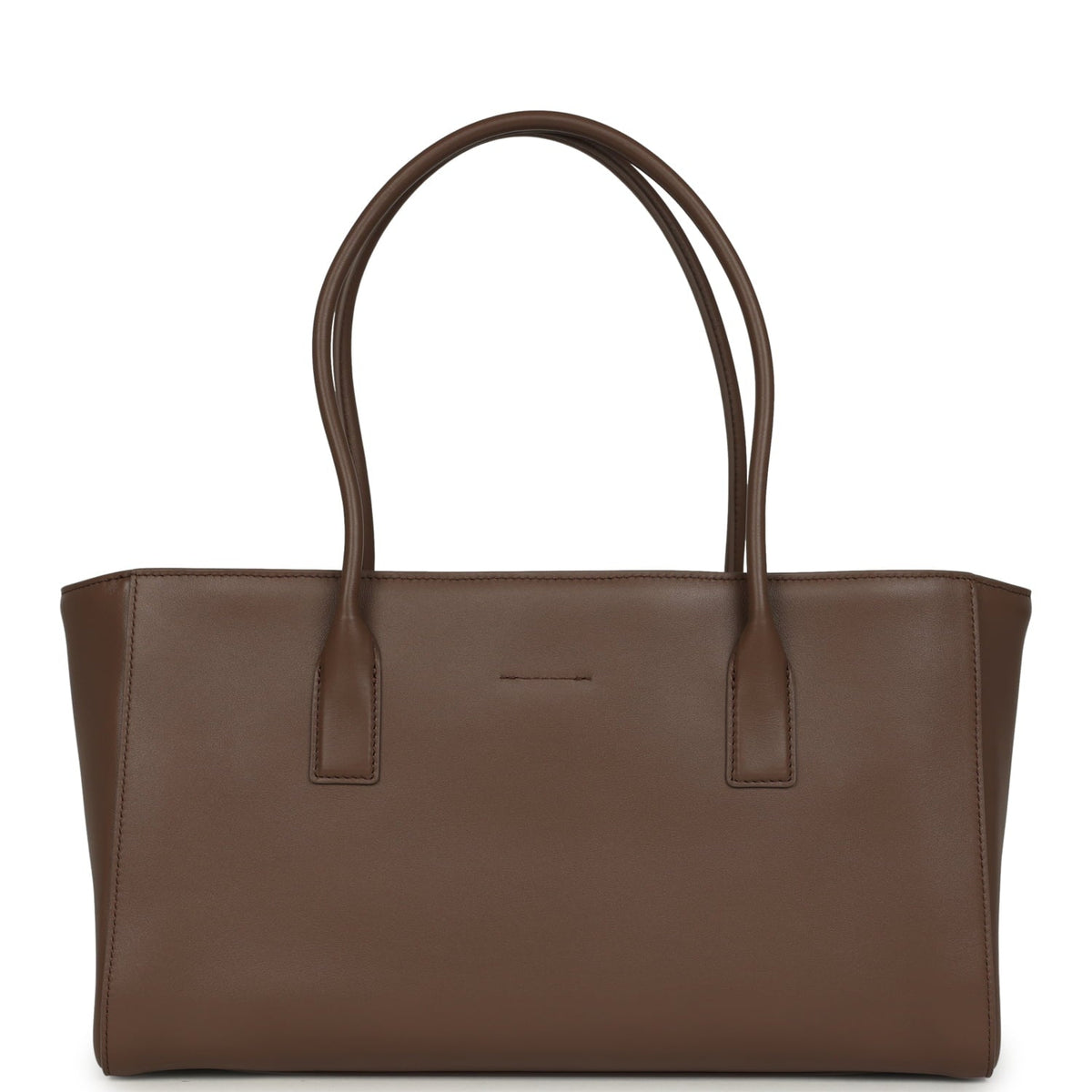 Chanel Small Cerf Shopping Bag Brown Calfskin Gold Hardware