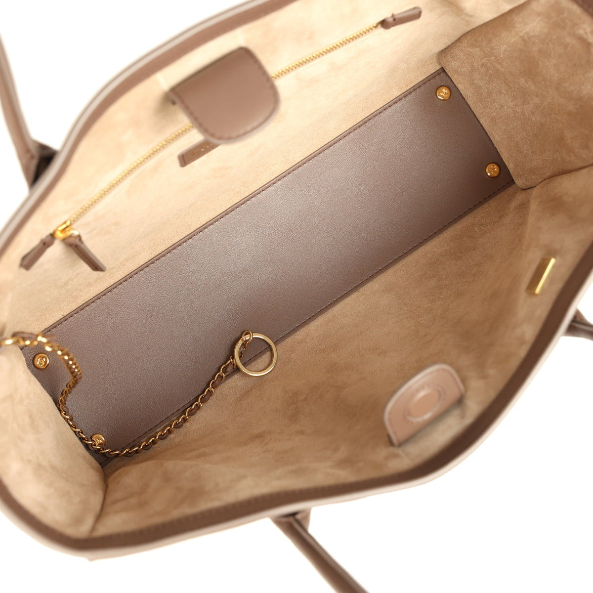 Chanel Small Cerf Shopping Bag Brown Calfskin Gold Hardware
