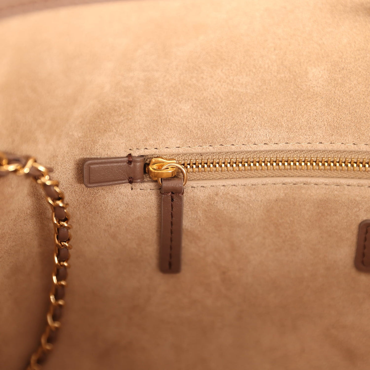 Chanel Small Cerf Shopping Bag Brown Calfskin Gold Hardware
