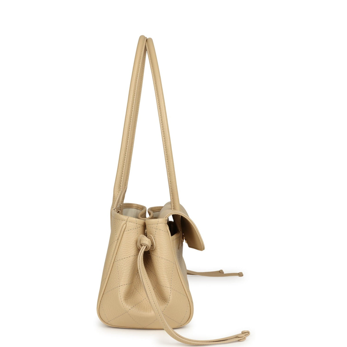 Chanel Small "Urban Essential" East West Shopping Tote Light Beige Caviar Gold Hardware