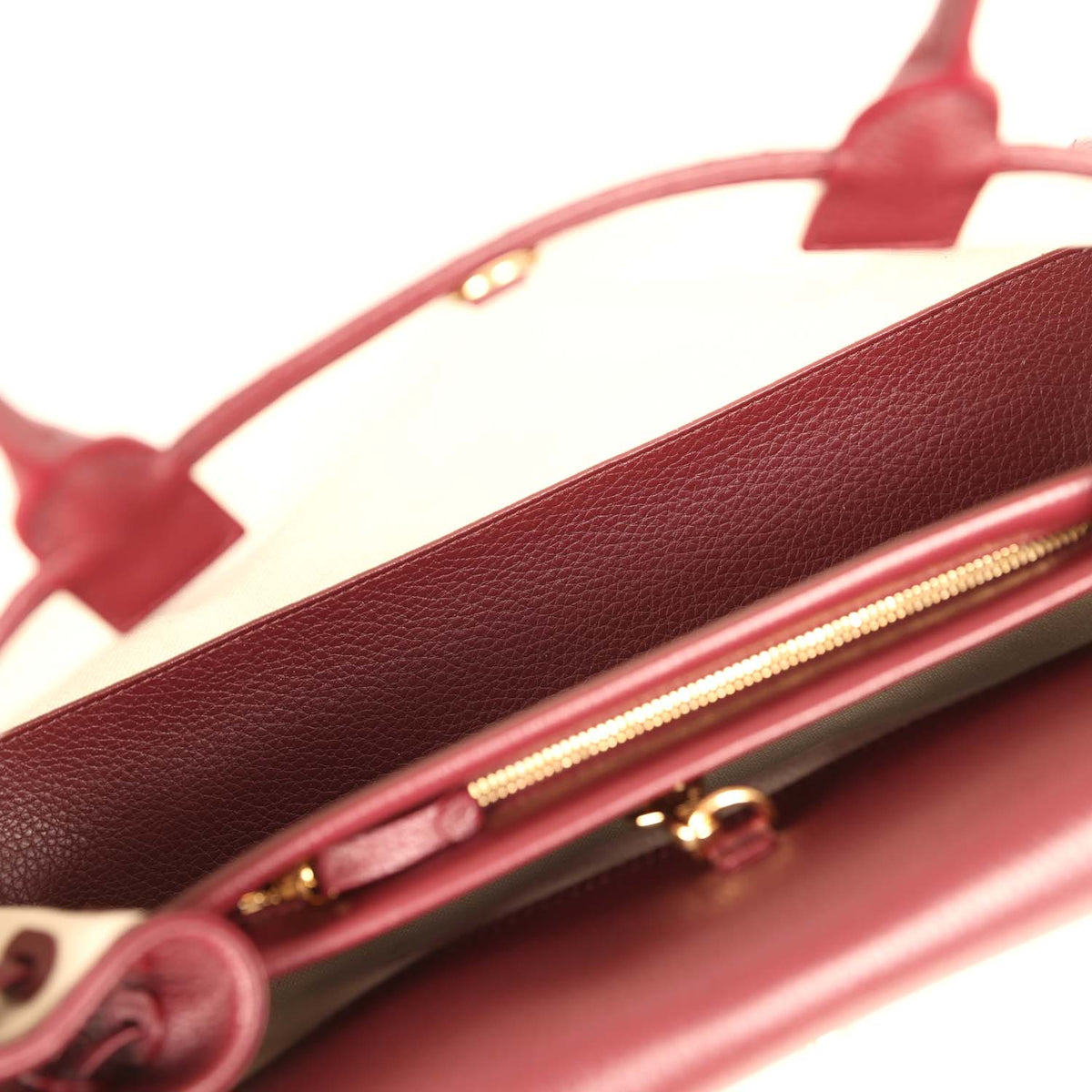 Chanel Small "Urban Essential" East West Shopping Tote Dark Burgundy Caviar Gold Hardware