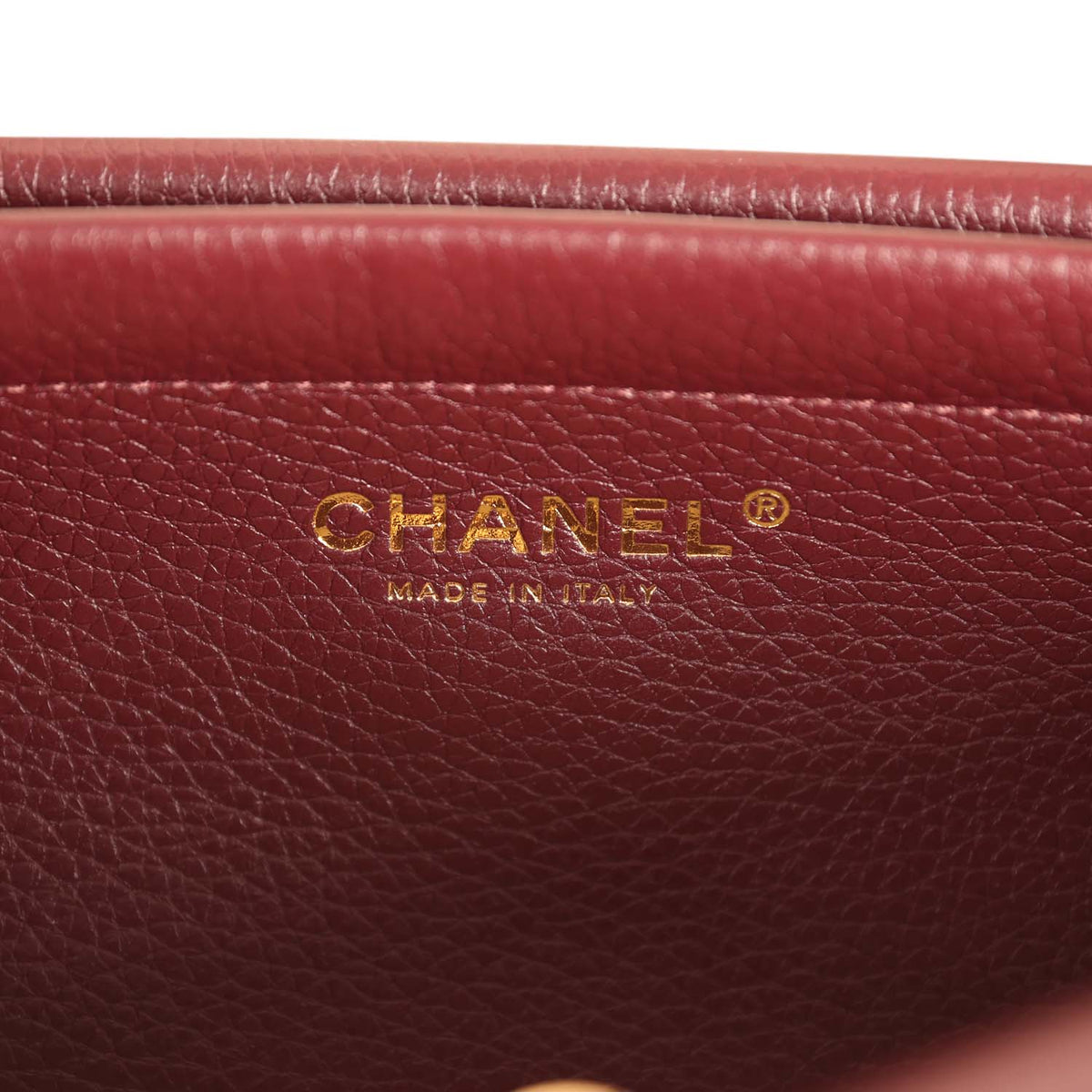 Chanel Small "Urban Essential" East West Shopping Tote Dark Burgundy Caviar Gold Hardware