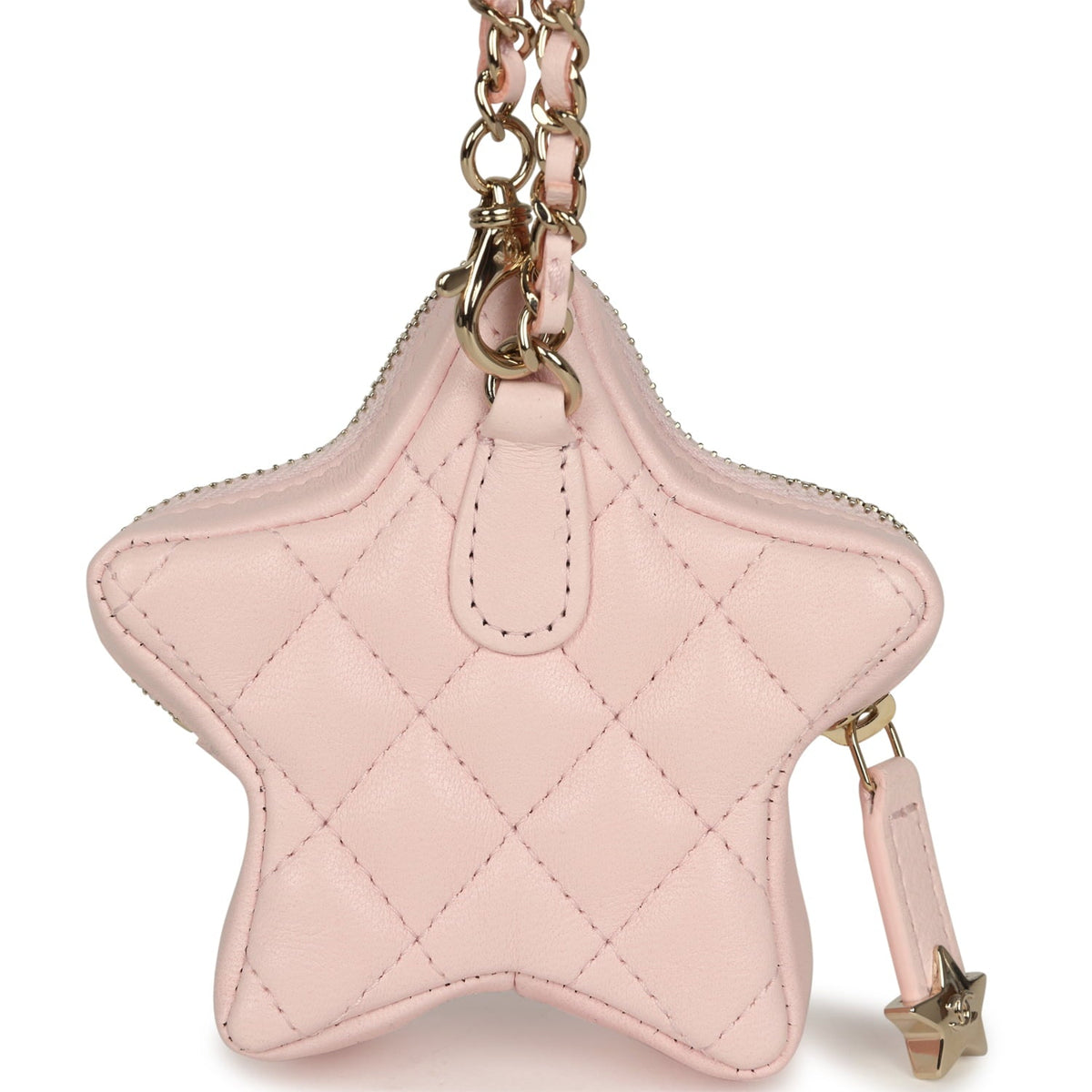 Chanel Star Charm Light Pink Lambskin Gold Hardware