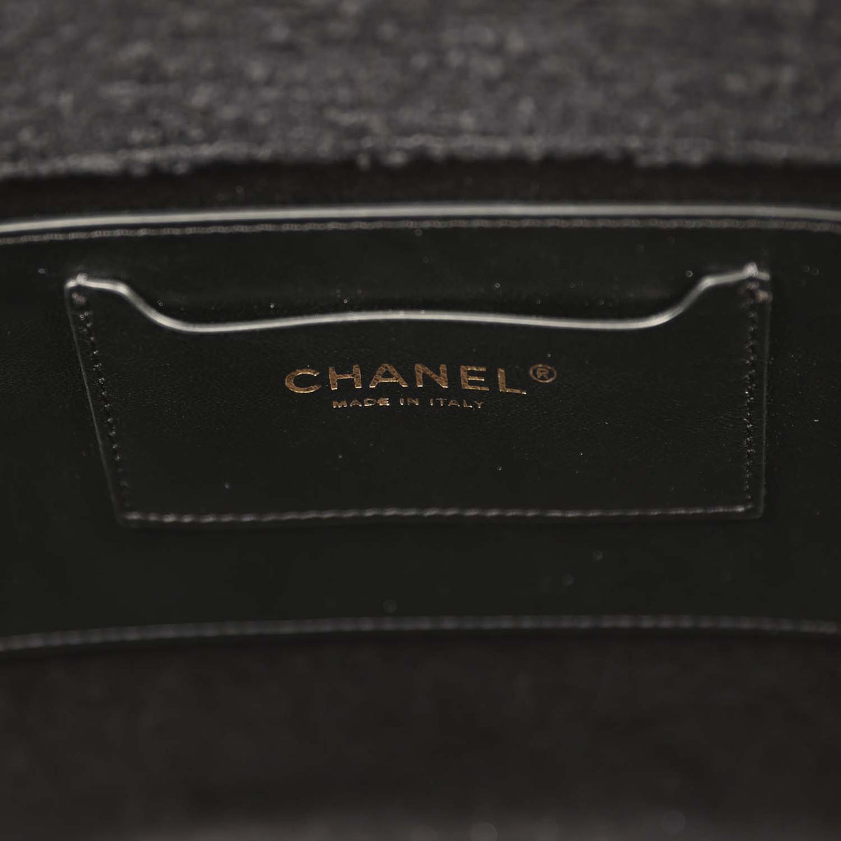 Chanel Large "Coco Vibe" Shopping Tote Bag Beige Raffia and Black Tweed Light Gold Hardware