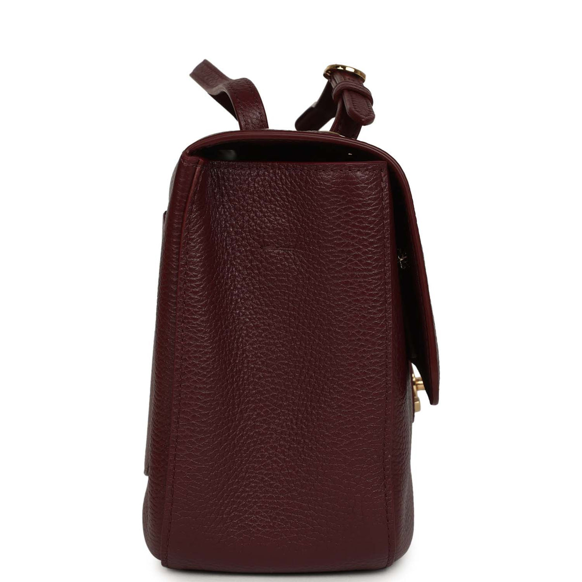 Chanel Maxi "Souplissimo" Small Flap Bag Burgundy Grained Calfskin Gold Hardware
