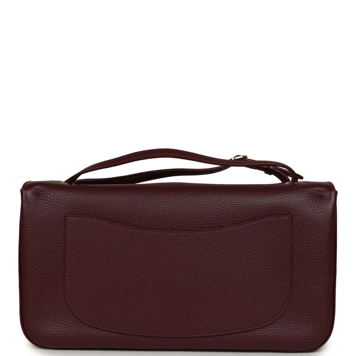 Chanel Maxi "Souplissimo" Small Flap Bag Burgundy Grained Calfskin Gold Hardware