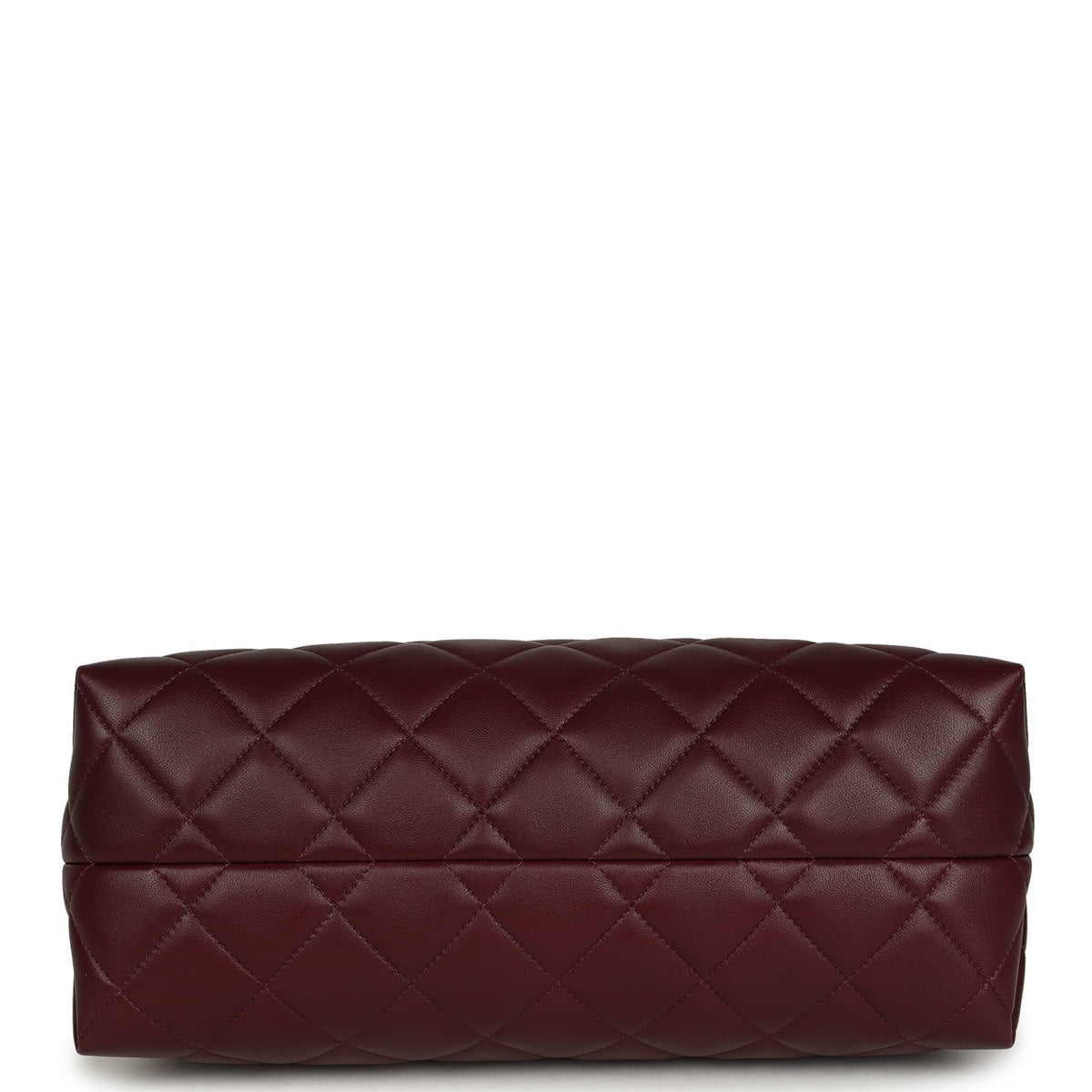 Chanel Large Quilted Clutch with Chain Dark Burgundy Lambskin Gold Hardware