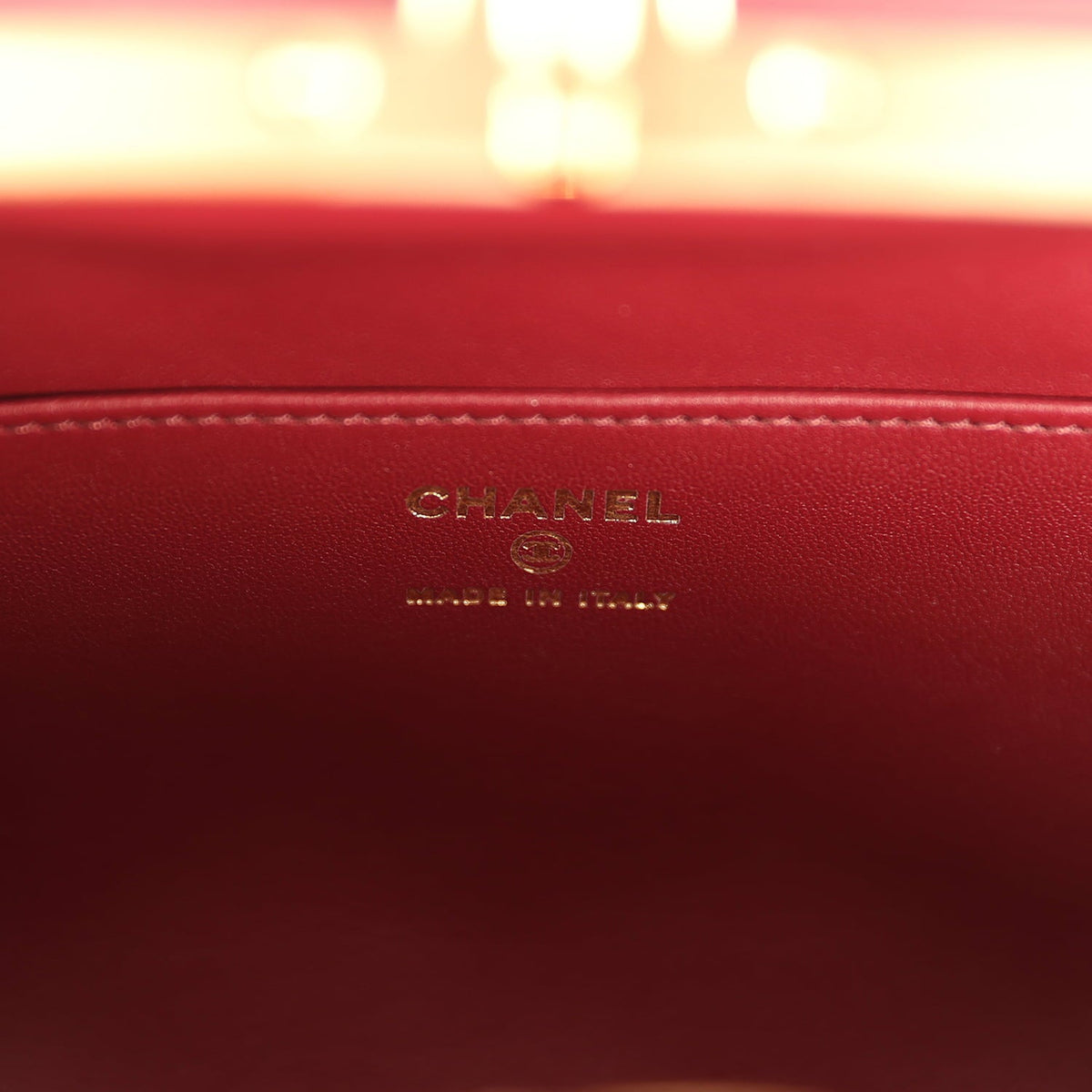 Chanel Large Quilted Clutch with Chain Dark Burgundy Lambskin Gold Hardware