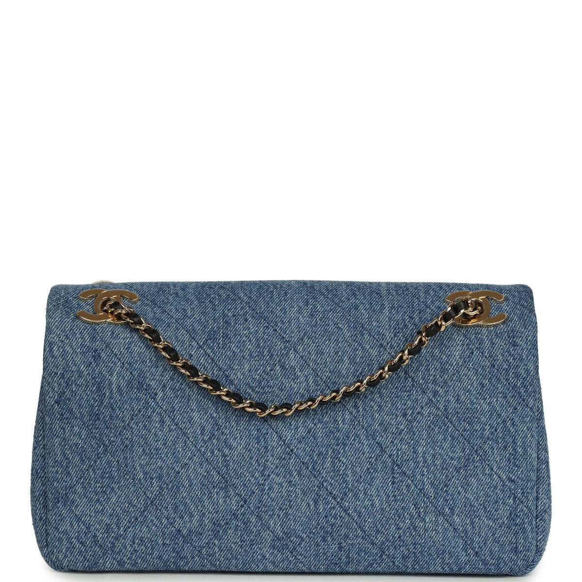 Chanel Medium "Eyes on You" Flap Bag Blue Denim Gold Hardware