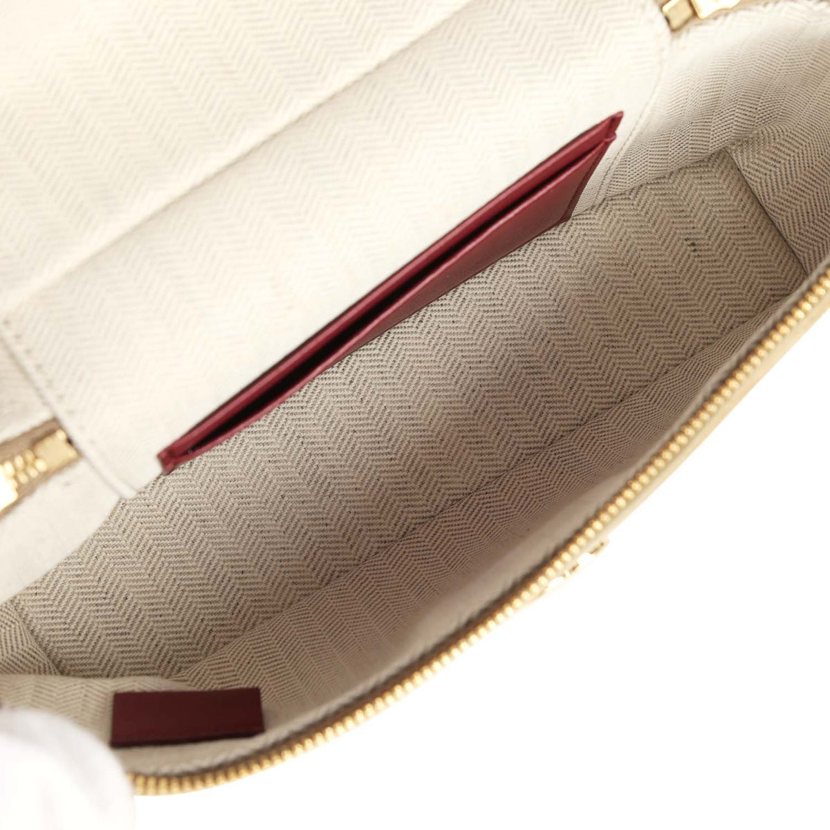 Chanel Top Handle Long Vanity Case with Chain Dark Beige Suede Gold Hardware