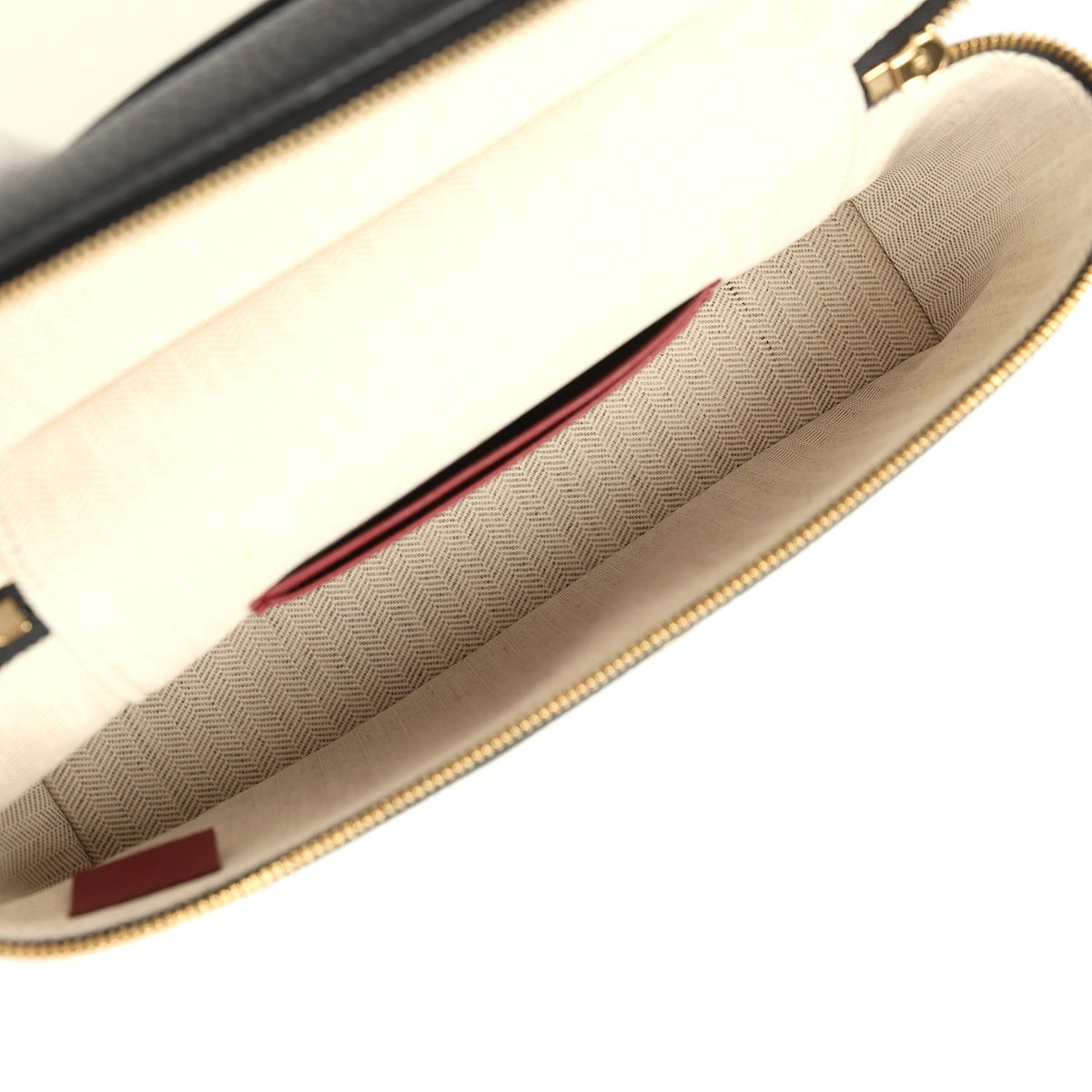 Chanel Large "Supple" Top Handle Long Vanity Case with Chain Black Grained Calfskin Gold Hardware