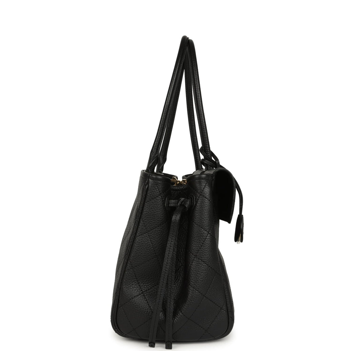 Chanel Large "Urban Essential" East West Shopping Tote Black Caviar Gold Hardware