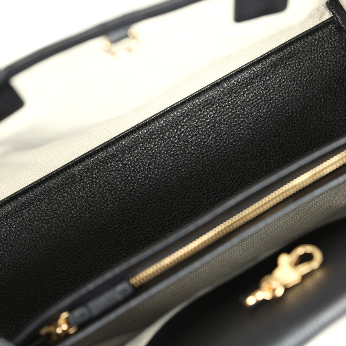 Chanel Large "Urban Essential" East West Shopping Tote Black Caviar Gold Hardware