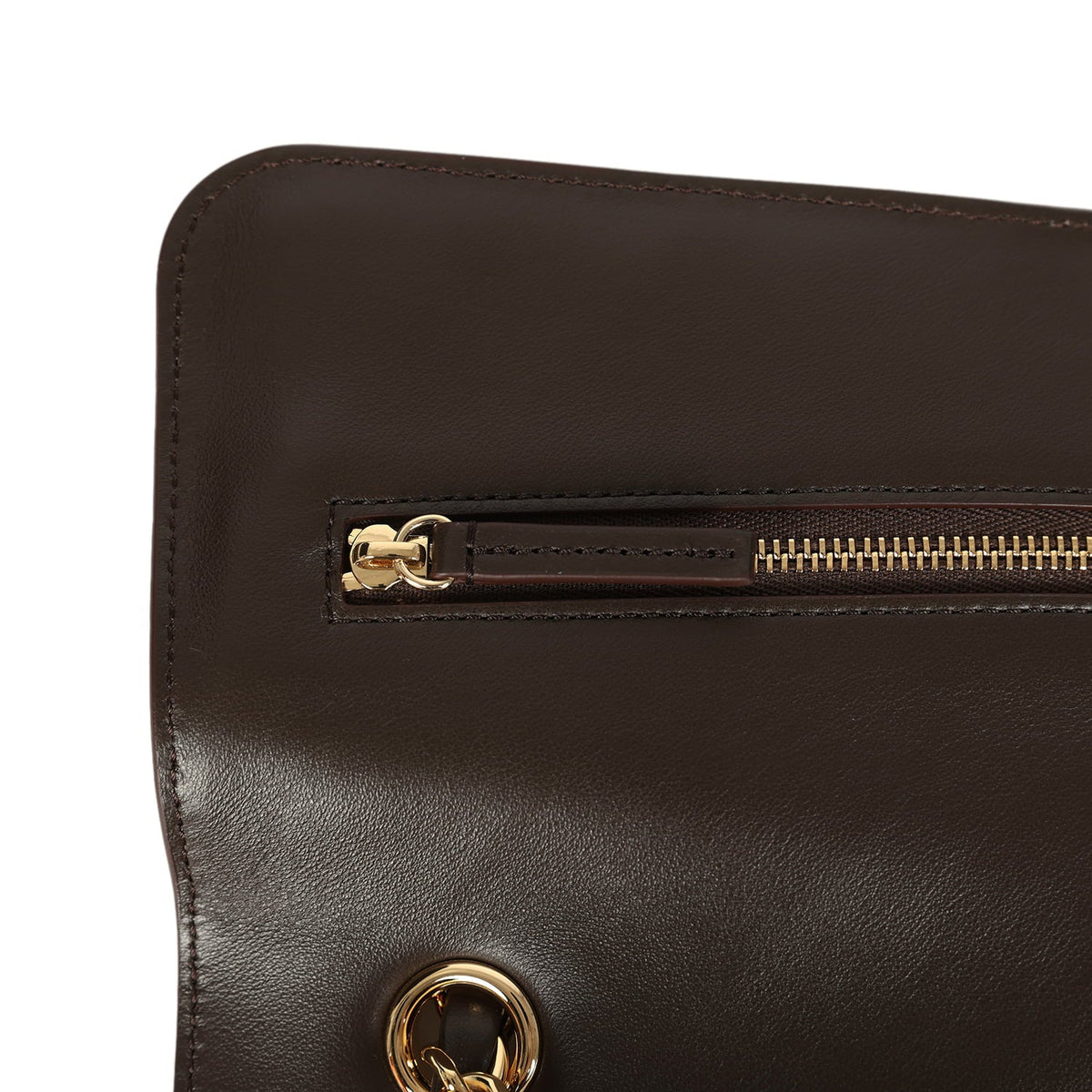 Chanel Maxi "Souplissimo" Small Flap Bag Dark Brown Suede Gold Hardware