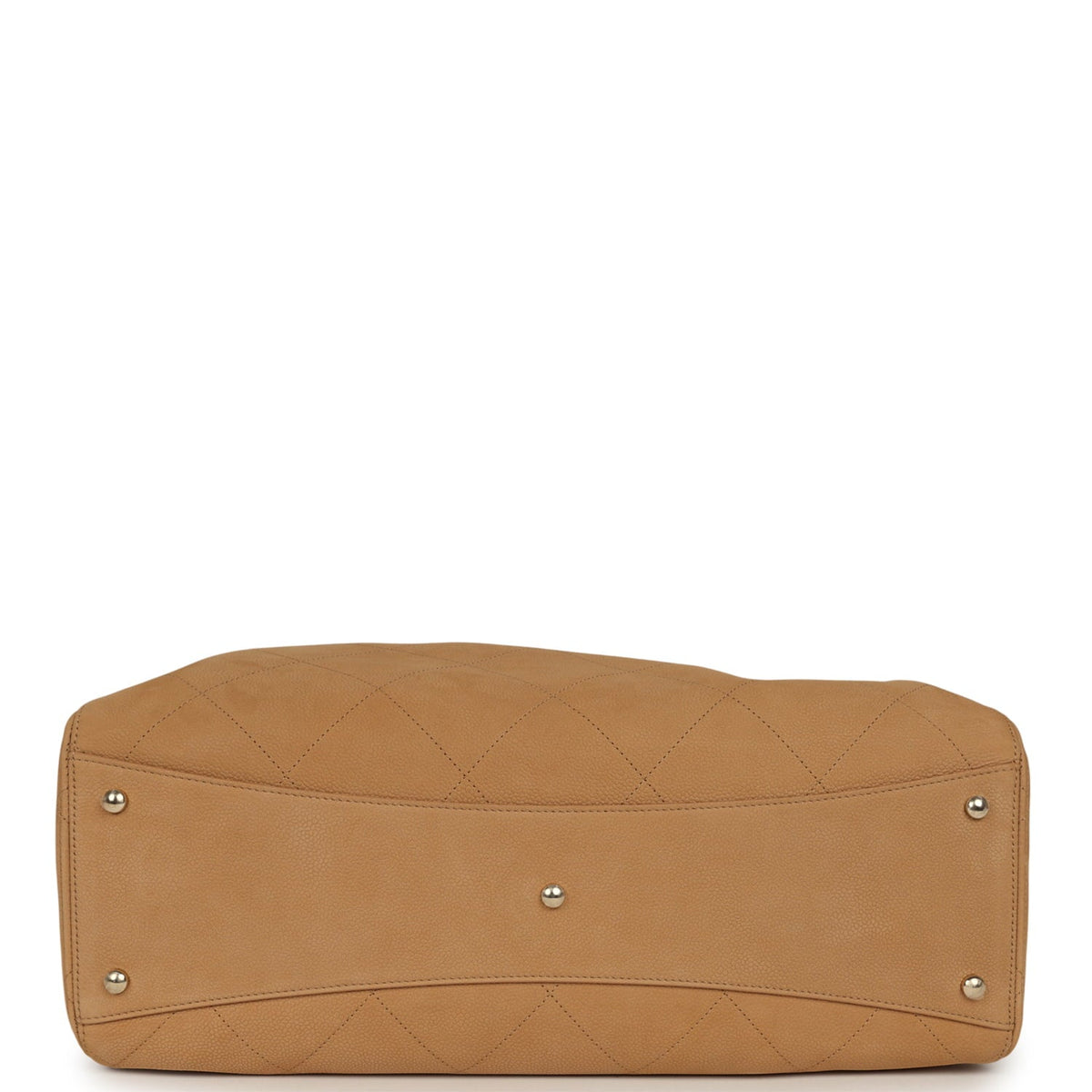 Chanel Maxi Shopping Bag Beige Grained Nubuck Calfskin Light Gold Hardware