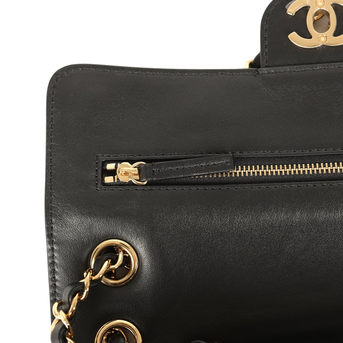 Chanel Medium "Souplissimo" Flap Bag Black Suede Gold Hardware