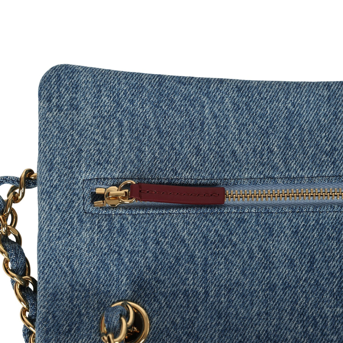 Chanel Maxi "Souplissimo" Small Flap Bag Blue Denim Gold Hardware