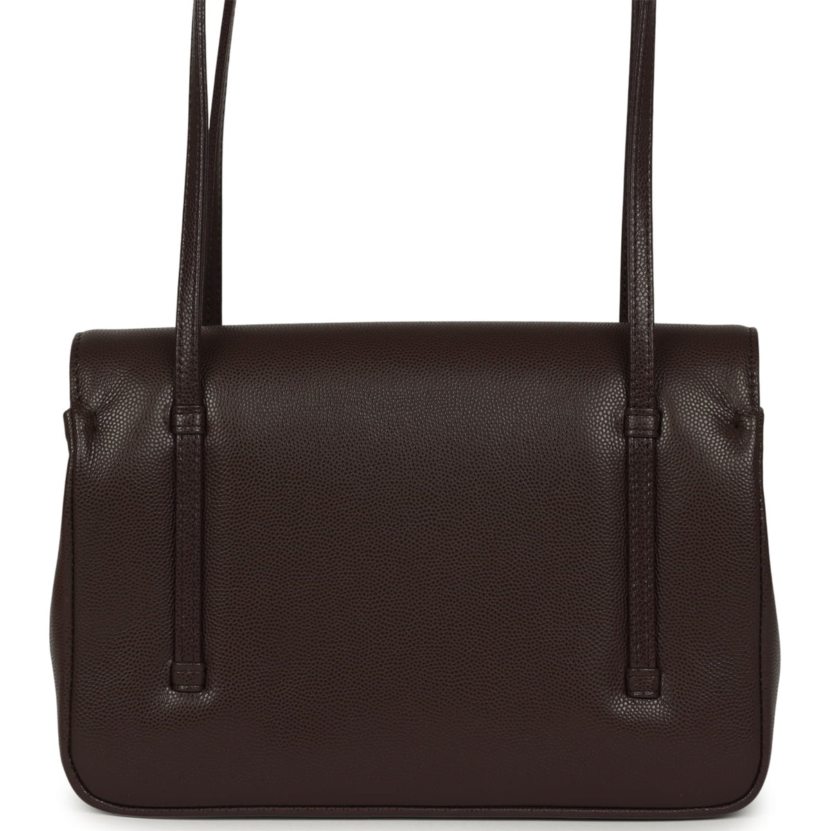 Chanel Small Preppy Coco Flap Bag Dark Brown Shiny Caviar Brushed Gold Hardware