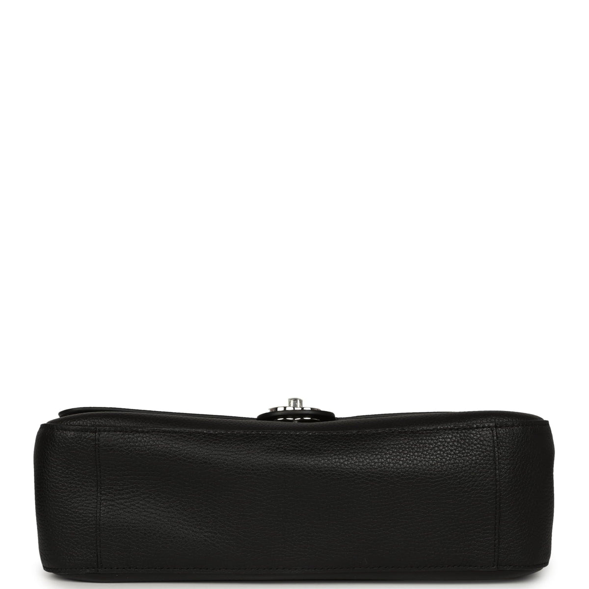 Chanel Maxi "Souplissimo" Small Flap Bag Black Grained Calfskin Silver Hardware