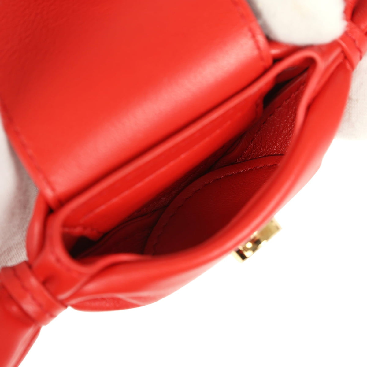 Chanel Mini Candy Bag Charm Red Lambskin Gold Hardware