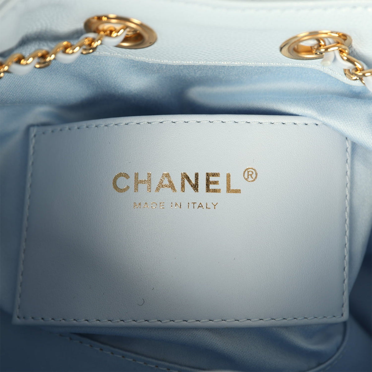 Chanel Mini 25 Hobo Bag Light Blue Caviar Gold Hardware