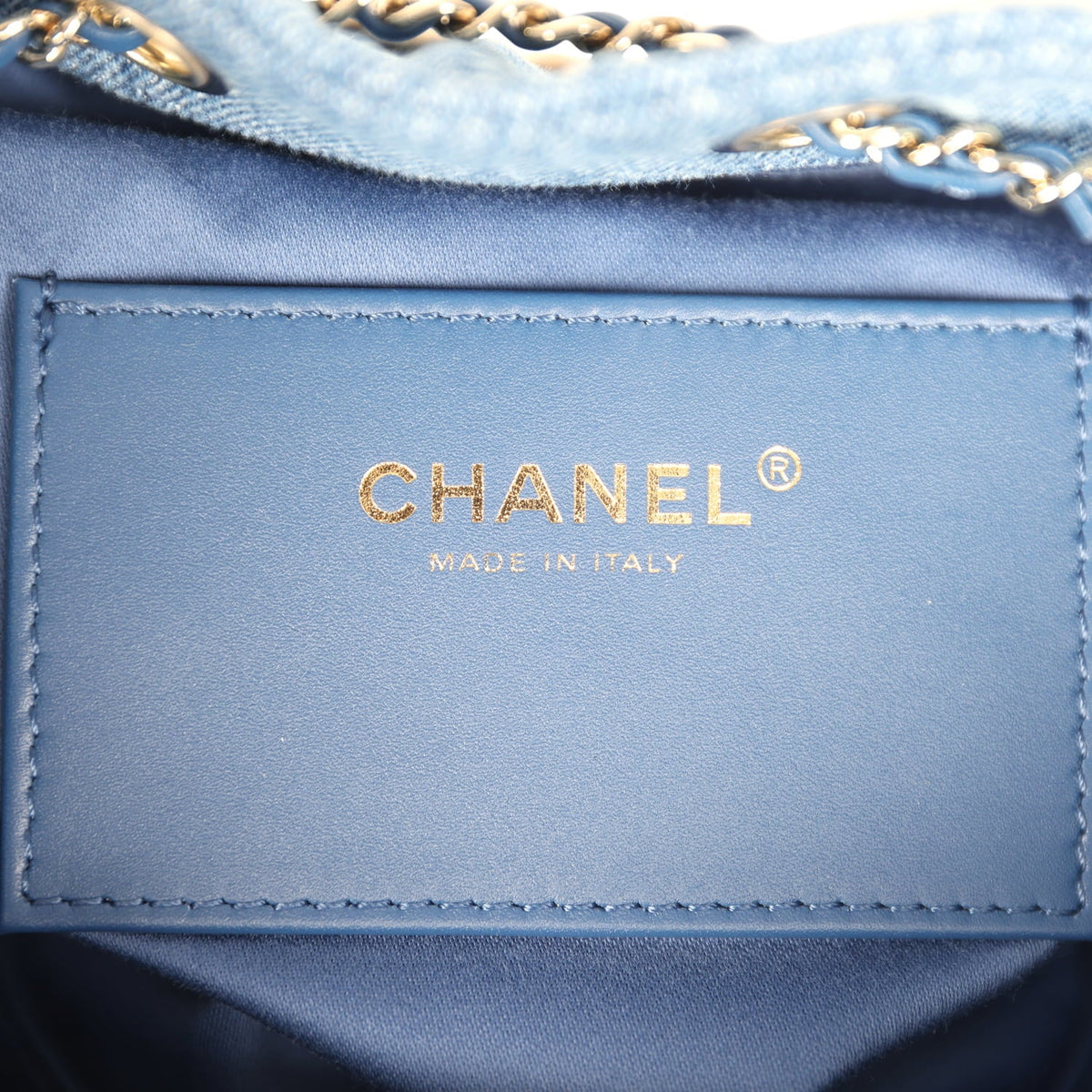Chanel Small 25 Hobo Bag Blue Washed Denim Light Gold Hardware