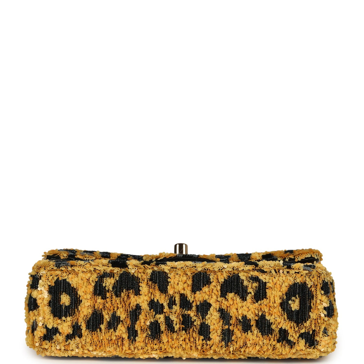 Chanel Mini Cheetah Print Flap Bag Orange, Black Sequin Gold Hardware