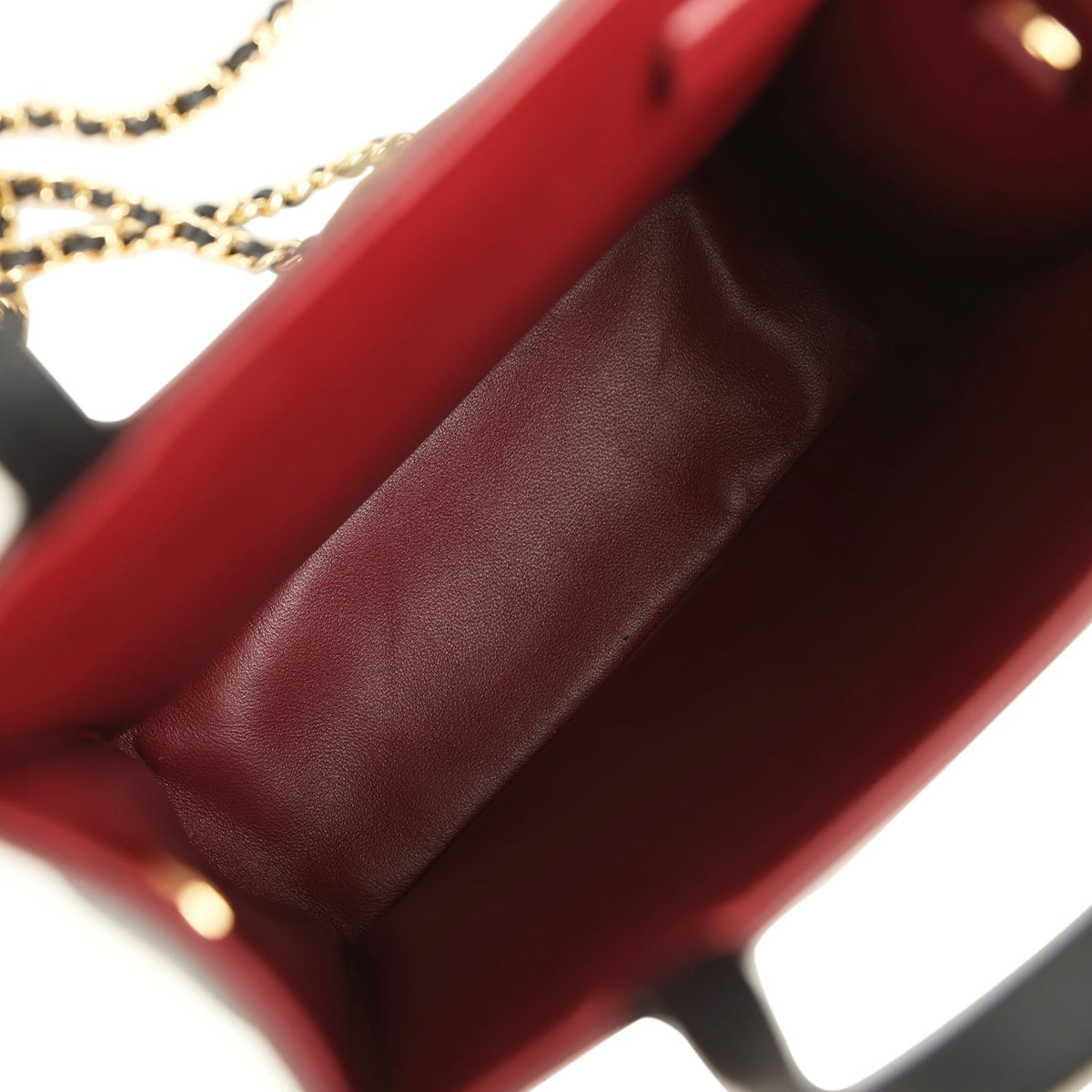 Chanel Mini "Grocery Bag" with Chain Black Calfskin Gold Hardware