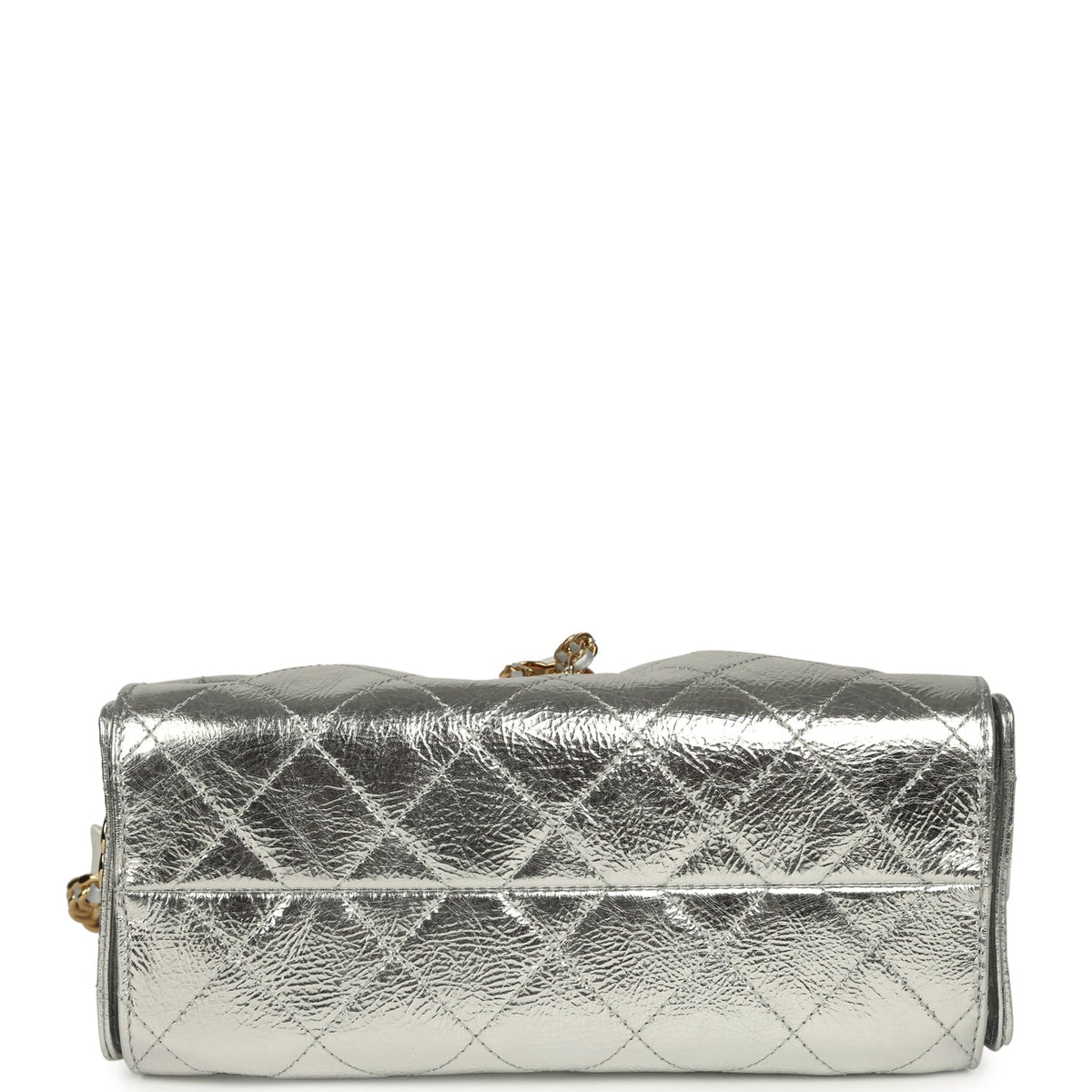 Chanel Mini 25 Hobo Bag Metallic Silver Caviar Gold Hardware