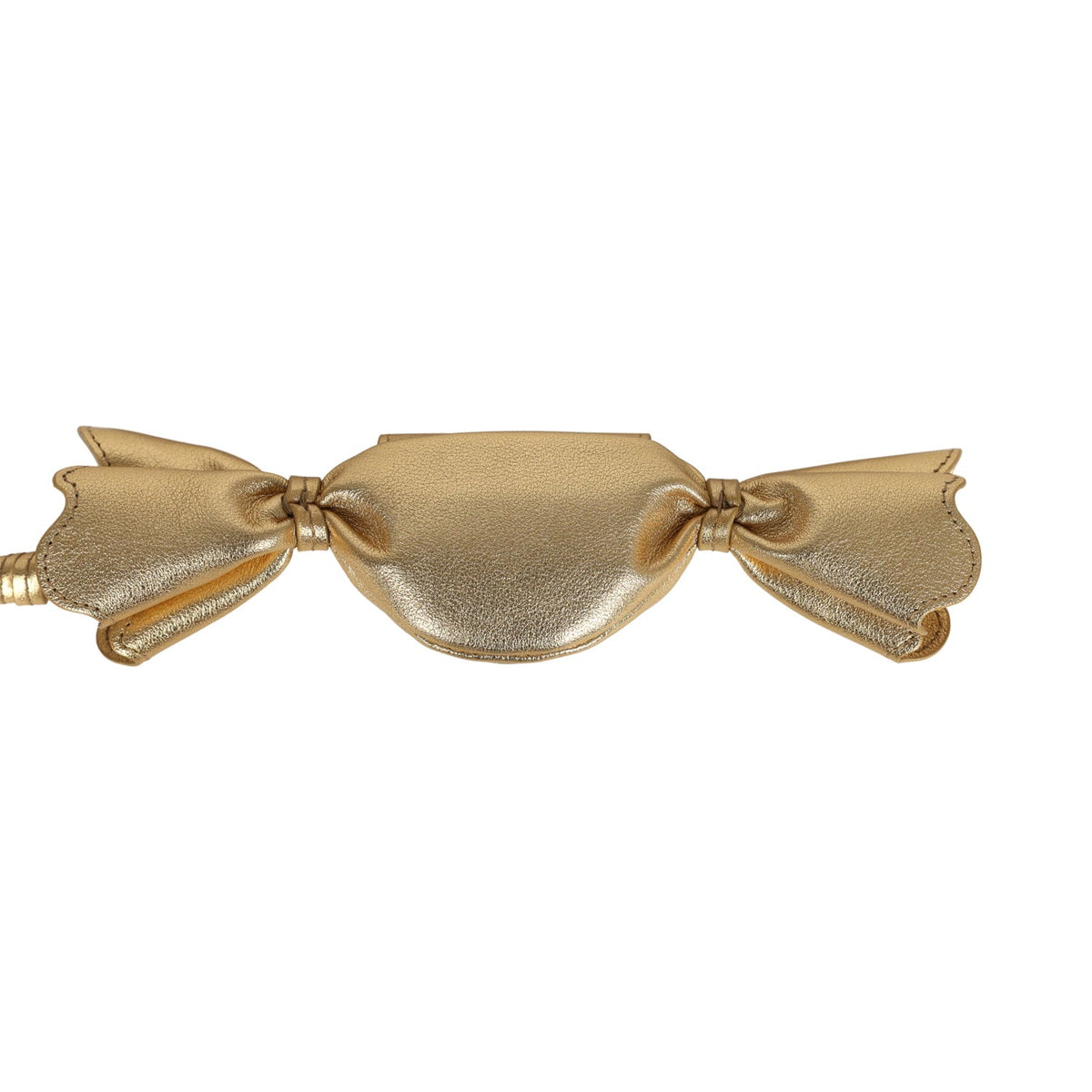 Chanel Mini Candy Bag Charm Light Gold Metallic Lambskin Silver Hardware