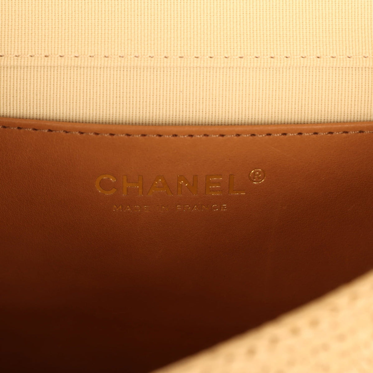Chanel Medium "Fluffy Raffia" Flap Bag Beige Raffia Gold Hardware