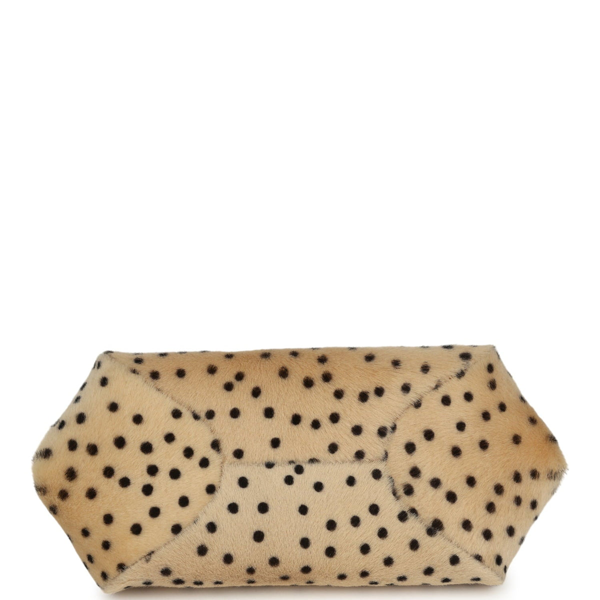 Chanel Cheetah Print Clutch with Leather Straps Light Beige Calf Hair, Black Leather Gold Hardware
