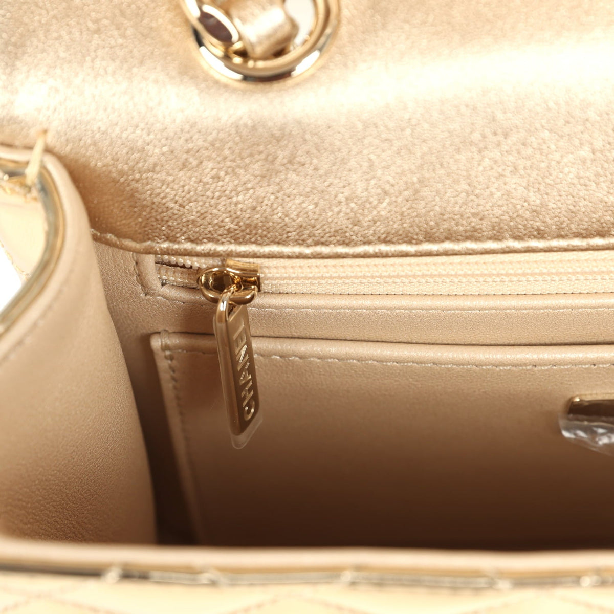 Chanel "Hollywood Boulevard" Backpack with Star Coin Purse Metallic Gold Mirror and Metallic Calfskin Light Gold Hardware