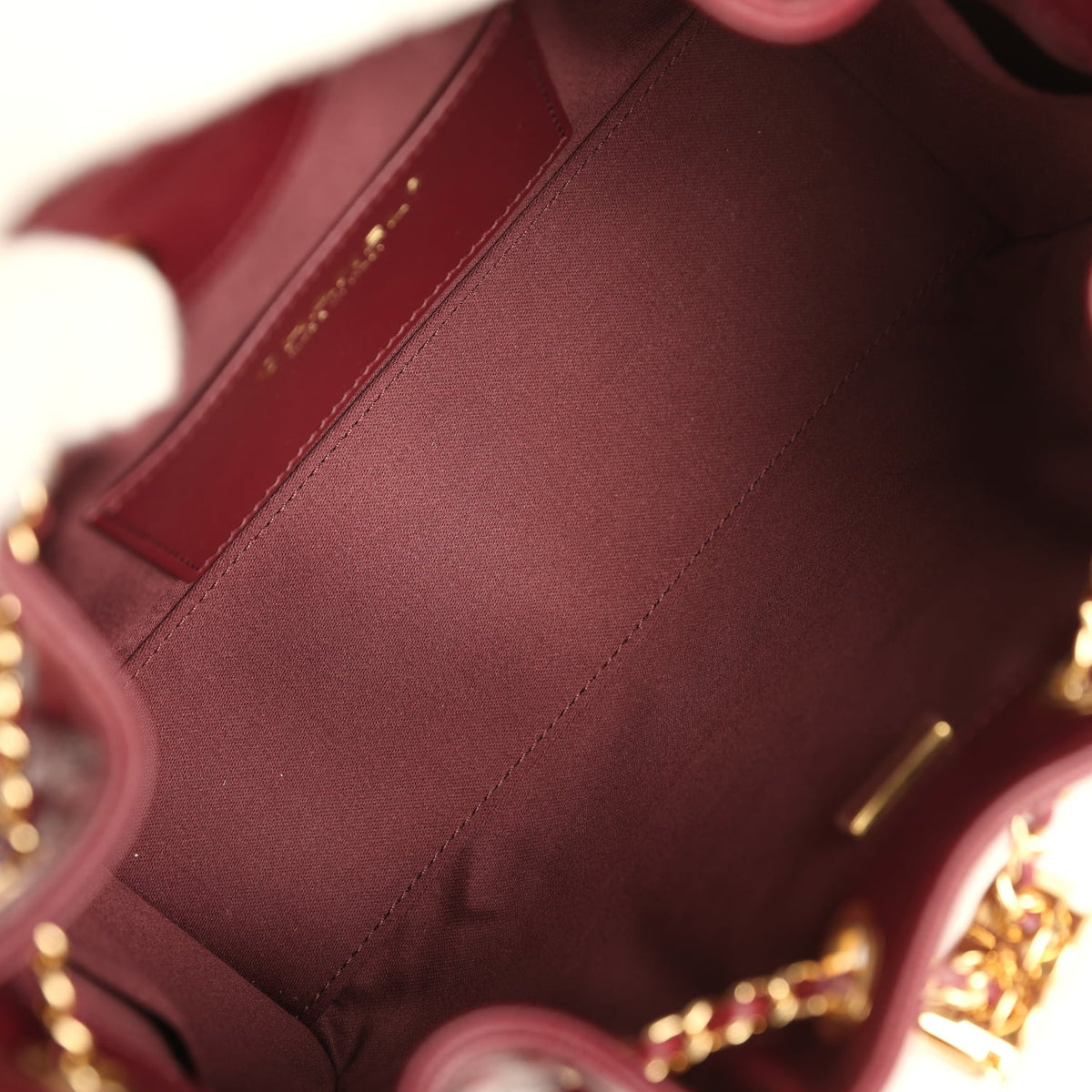 Chanel Mini 25 Hobo Bag Dark Burgundy Caviar Gold Hardware