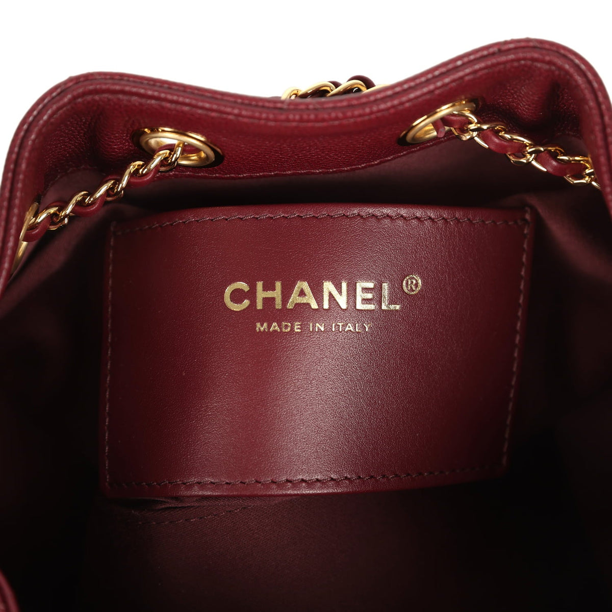 Chanel Mini 25 Hobo Bag Dark Burgundy Caviar Gold Hardware