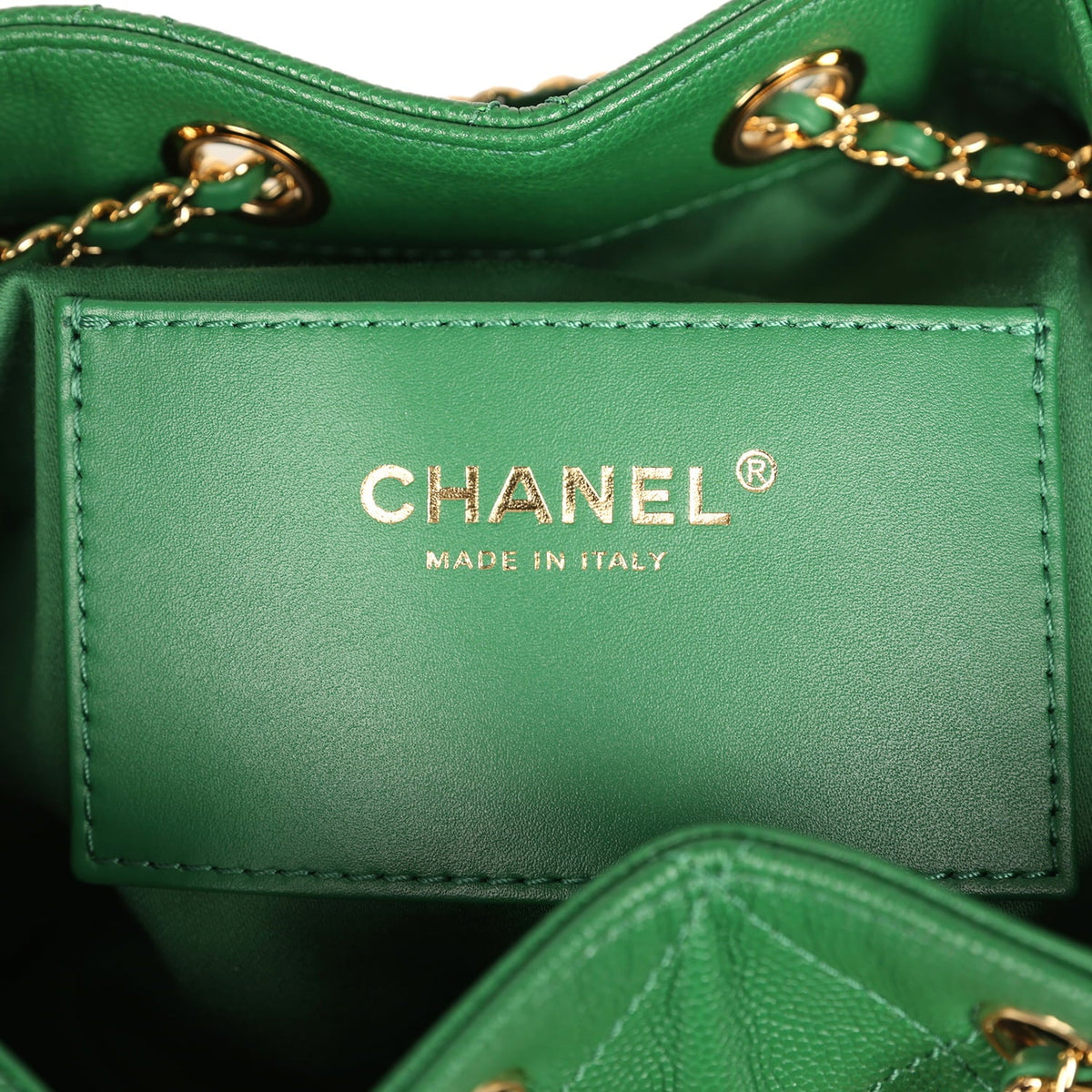 Chanel Small 25 Hobo Bag Green Caviar Gold Hardware