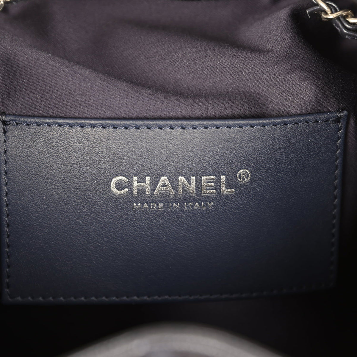 Chanel Small 25 Hobo Bag Dark Blue Metallic Caviar Silver Hardware