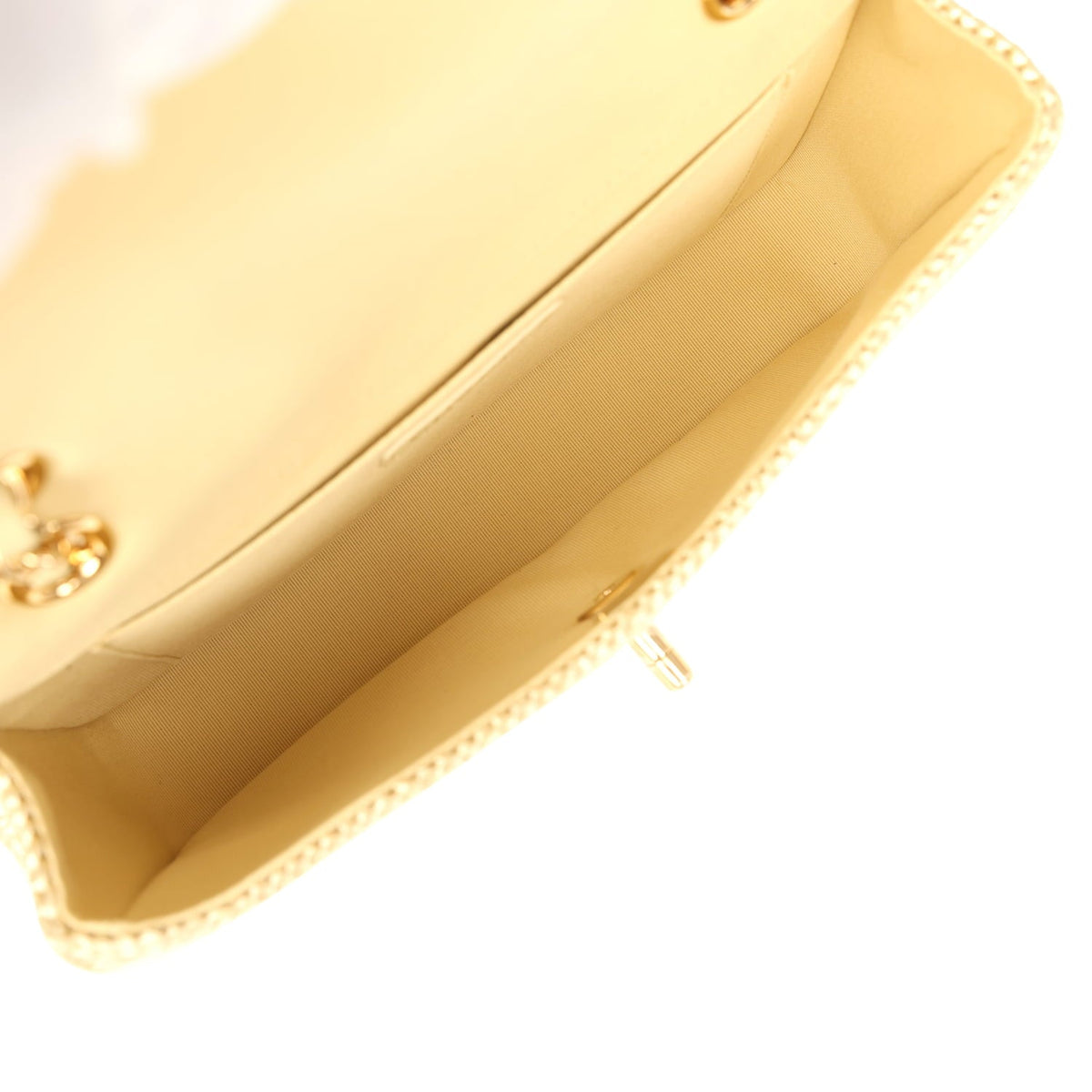 Chanel Small Coco Beach Flap Bag Light Gold Braided Raffia Gold Hardware