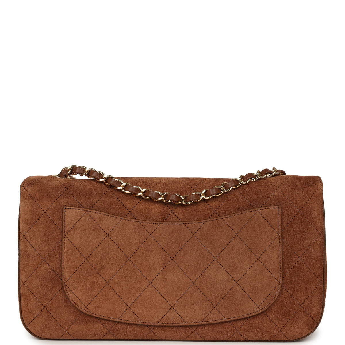 Chanel Maxi "Souplissimo" Small Flap Bag Camel Suede Gold Hardware