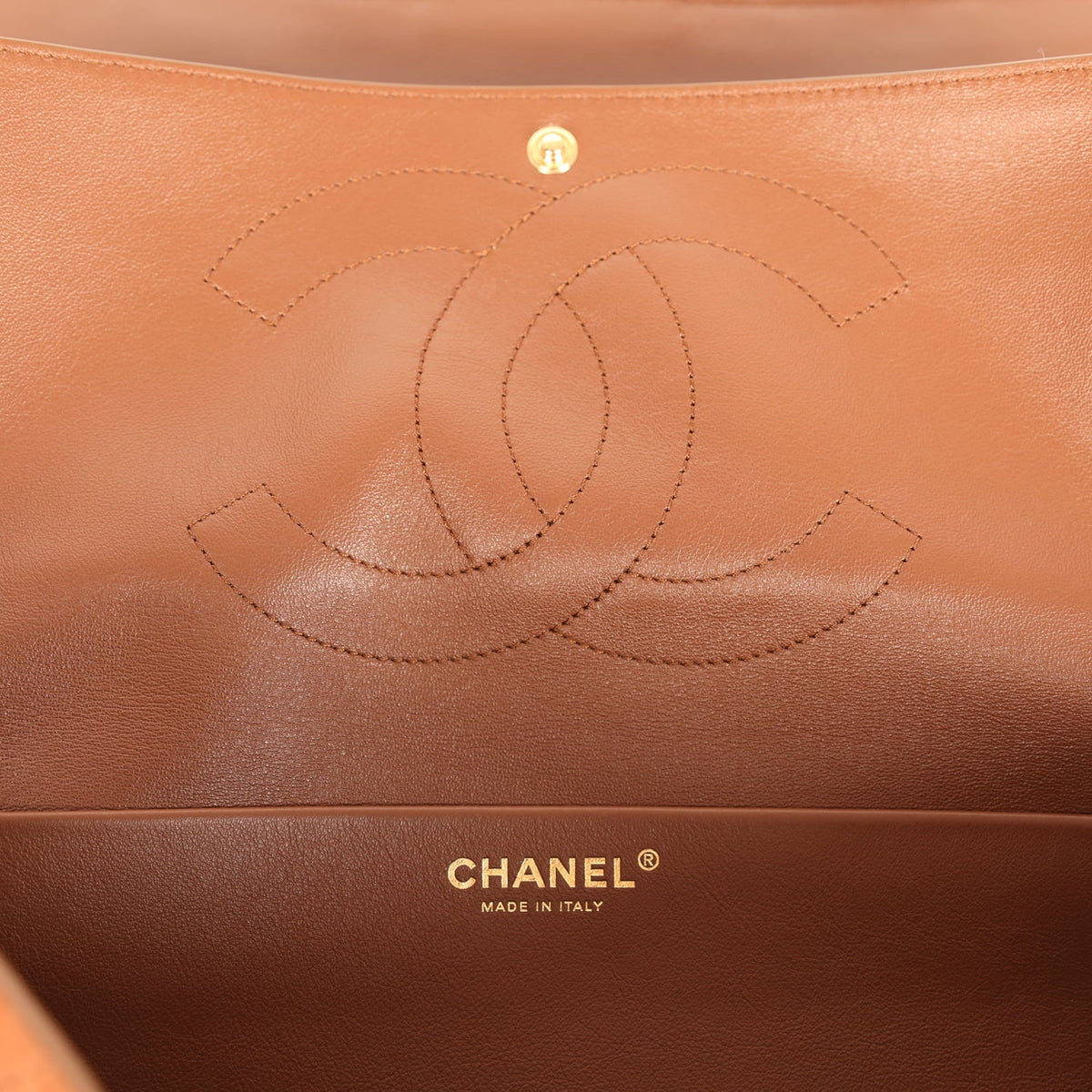 Chanel Maxi "Souplissimo" Small Flap Bag Camel Suede Gold Hardware
