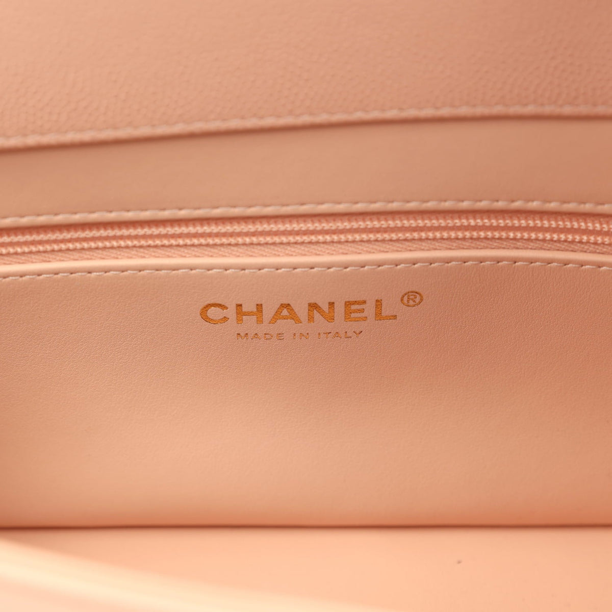 Chanel Small Preppy Coco Flap Bag Light Pink Shiny Caviar Brushed Gold Hardware