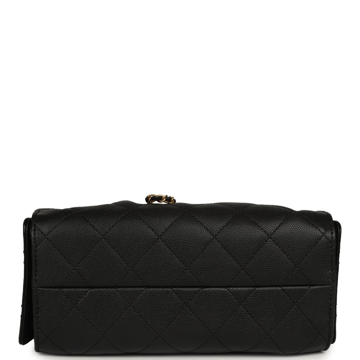 Pre-owned Chanel Mini 25 Hobo Bag Black Caviar Antique Gold Hardware