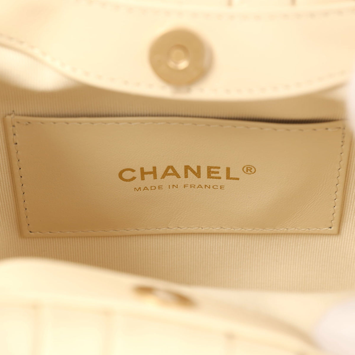 Chanel Small Pouch Light Beige Calfskin Tortoiseshell Hardware