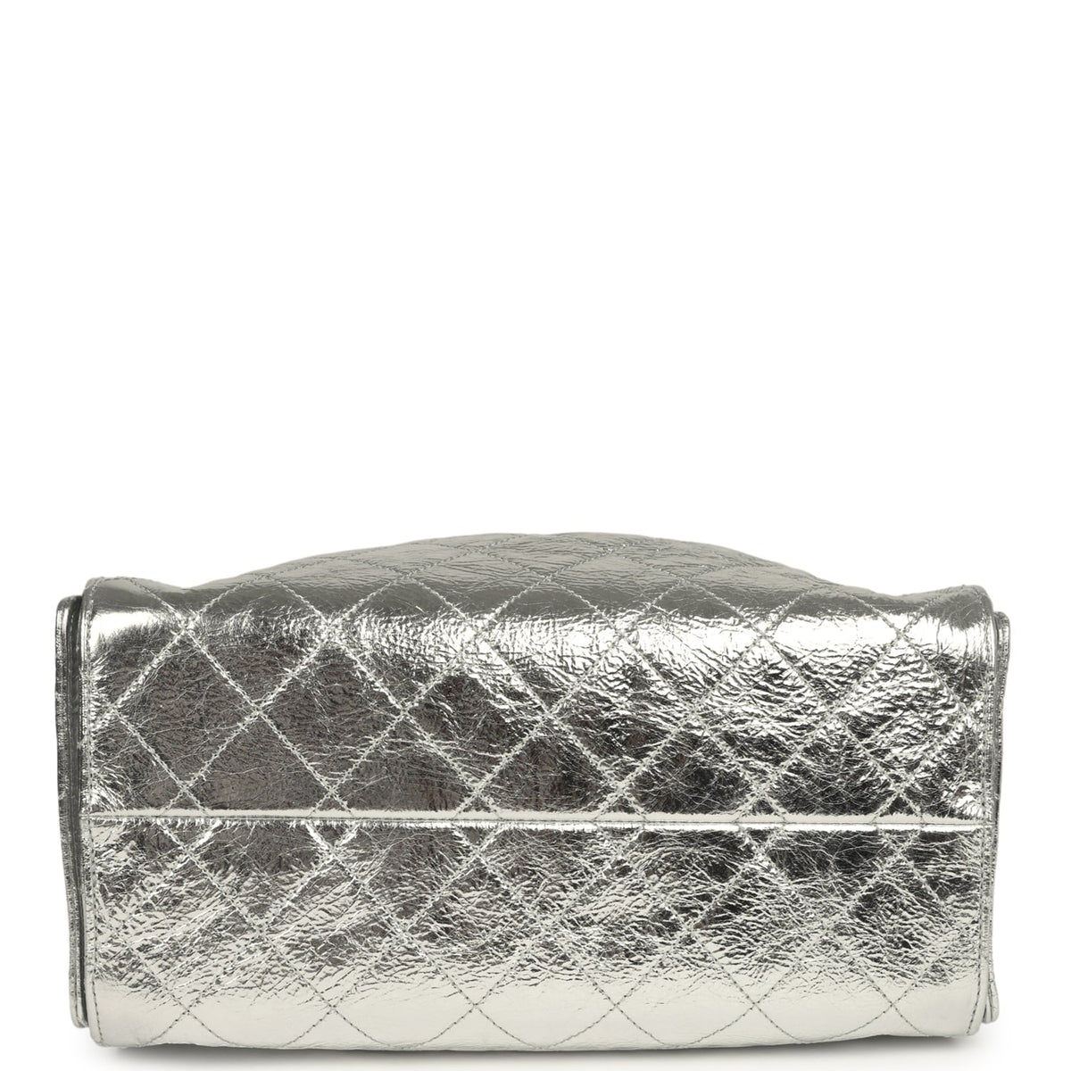 Chanel Small 25 Hobo Bag Silver Metallic Calfskin Gold Hardware