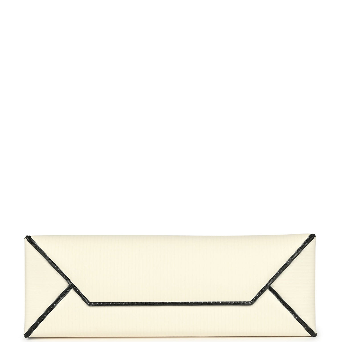 Chanel "Shop By Night" Clutch Bag White, Black Printed Calfskin Gold Hardware