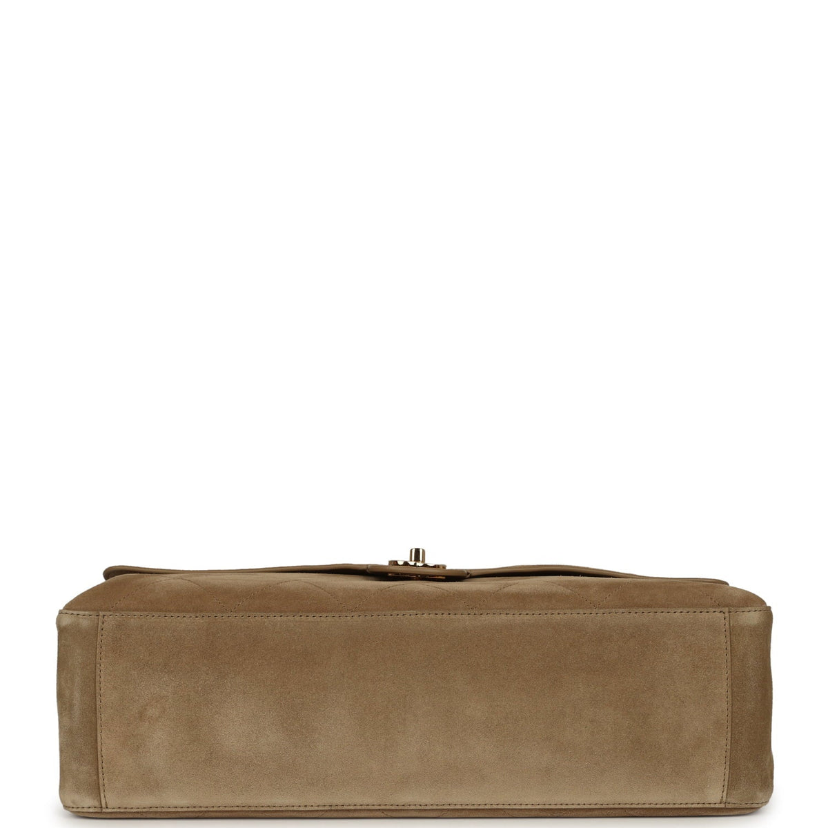 Chanel Maxi "Souplissimo" Large Flap Bag Dark Beige Suede Gold Hardware