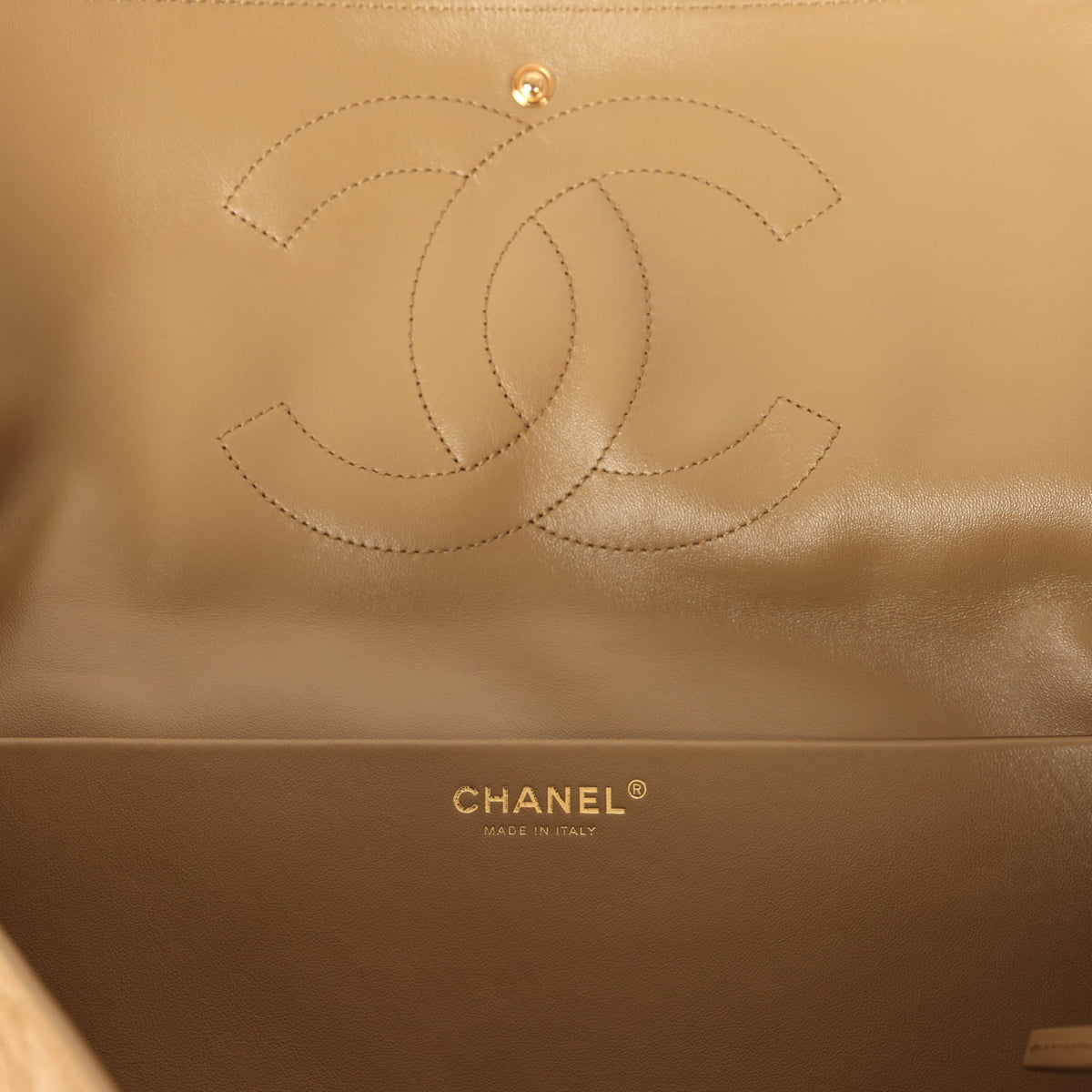 Chanel Maxi "Souplissimo" Large Flap Bag Dark Beige Suede Gold Hardware
