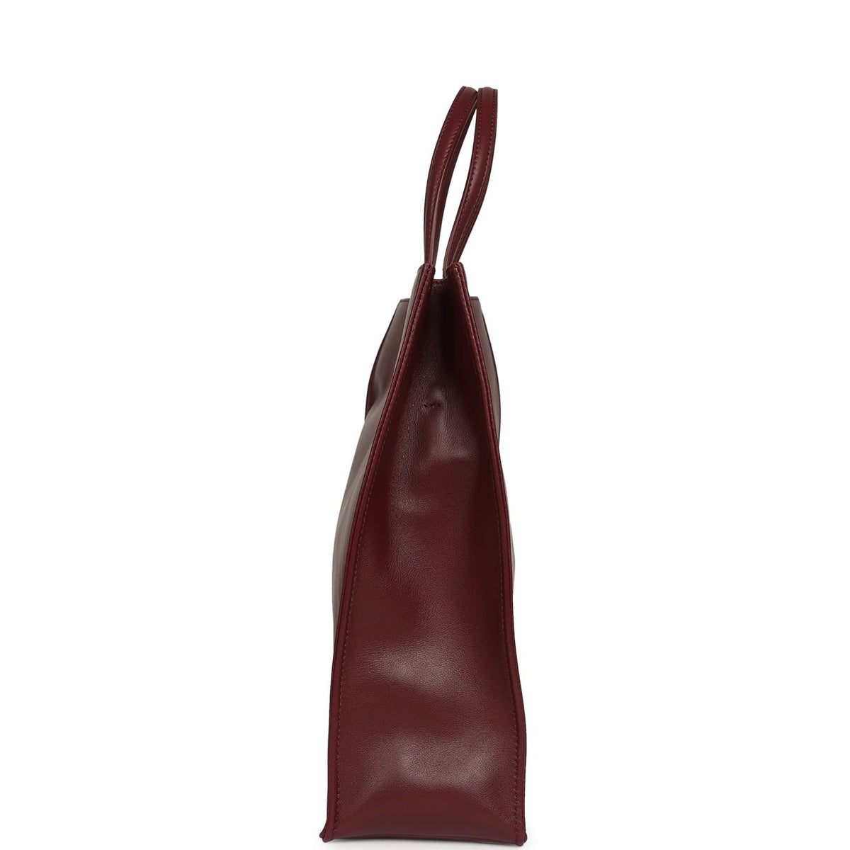 Chanel Small "Grocery Bag" with Chain Dark Burgundy Calfskin Gold Hardware